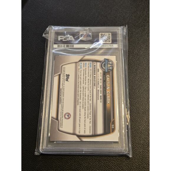 2022-23 Bowman University Chrome #50 Caitlin Clark PSA 8 - Picture 2 of 2